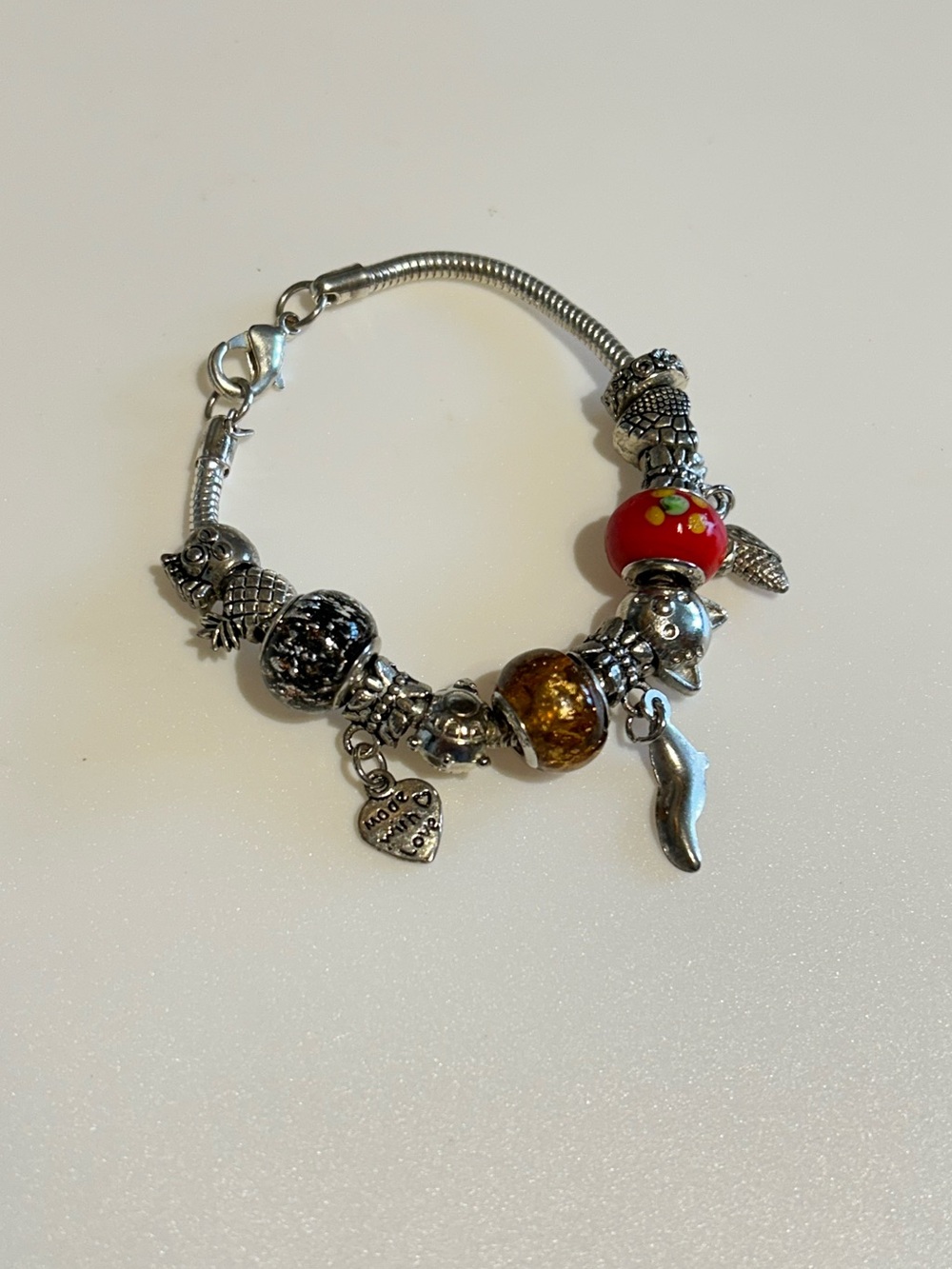 Pandora STYLE multiple 925 Stamped Charm Bracelet